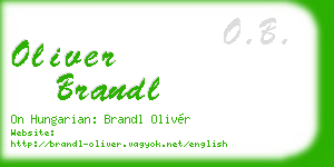 oliver brandl business card