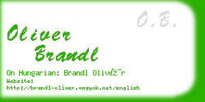 oliver brandl business card